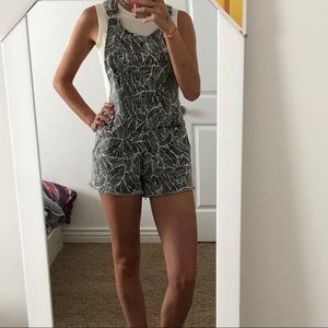 RVCA denim short overall jumper